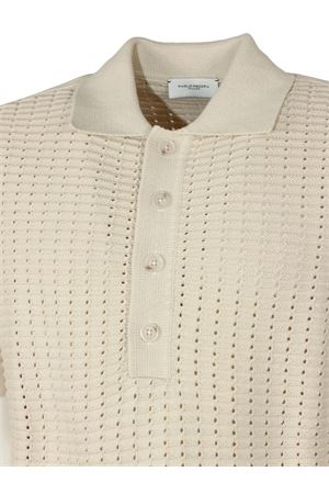 Beige cotton polo shirt PAOLO PECORA | A039F8001420